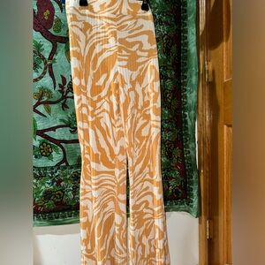 H&M printed flare pants